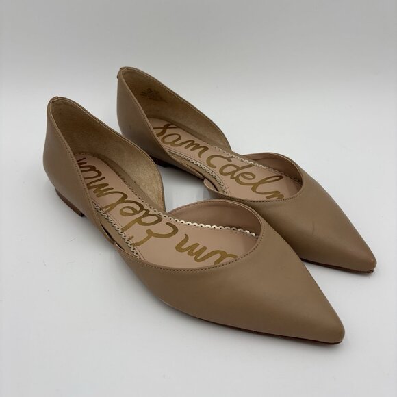 Sam Edelman Womens Rodney D'Orsay Flats Pointed Toe Beige Size 8.5 M - Picture 1 of 8